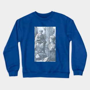 Old Engraving of Roman Poets Virgil and Horace Crewneck Sweatshirt